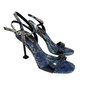 JEFFREY CAMPBELL Navy Blue‎ Strappy Heel Sandals size 6.5
